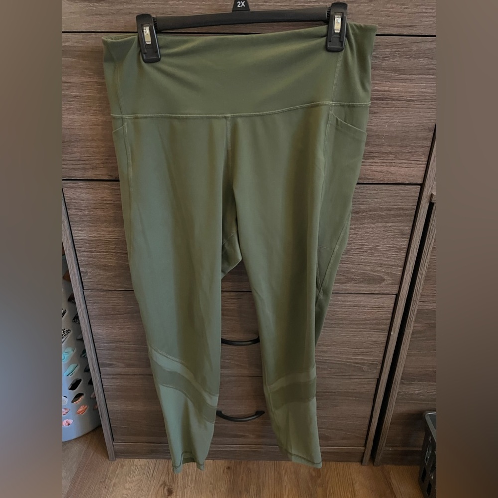 Old Navy High Rise Elevate Leggings Olive Green XXL